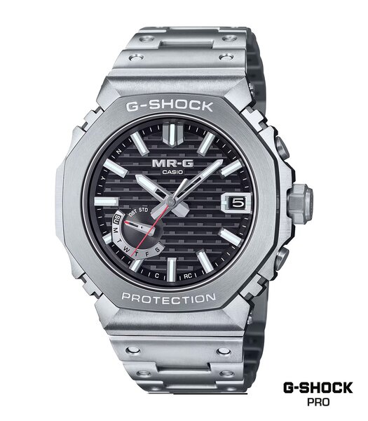Horloge CASIO G-SHOCK Heren MRG-B2100D-1ADR Analoog Behuizing Saffier Blauw Bracelette Titanium Zilverkleurig Etanchéiteiten 20BAR