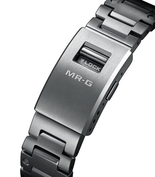 Horloge CASIO G-SHOCK Heren MRG-B2100D-2ADR Analoog Behuizing Saffier Blauw Bracelette Titanium Zilverkleurig Etanchéiteiten 20BAR