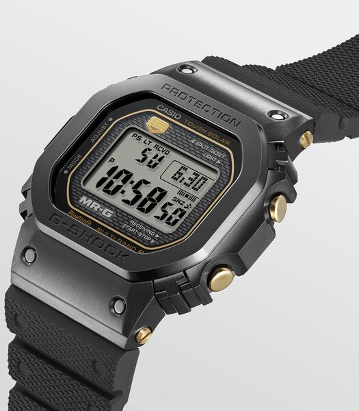 Horloge CASIO G-SHOCK Heren MRG-B5000R-1DR Digitaal Behuizing Acryl Bracelette Hars Zwart Boucle ardillon