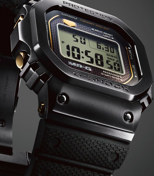 Horloge CASIO G-SHOCK Heren MRG-B5000R-1DR Digitaal Behuizing Acryl Bracelette Hars Zwart Boucle ardillon