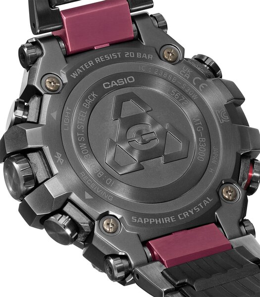 Montre CASIO G-SHOCK Homme MTG-B3000BD-1AER Analogue Cadran Saphir Noir Bracelet Acier inoxydable Noir Boucle déployante Etanchéité 20BAR