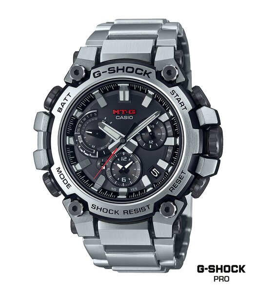 Montre CASIO G-SHOCK Homme MTG-B3000D-1AER Analogique Cadran Saphir Noir Bracelet Acier inoxydable Acier Boucle déployante Etanchéité 10 BAR