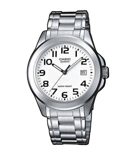 Montre CASIO CASIO COLLECTION MTP-1259PD-7BEG Analogue Cadran MINERAL Blanc Bracelet Acier inoxydable Acier BOUCLE DEPLOYANTE