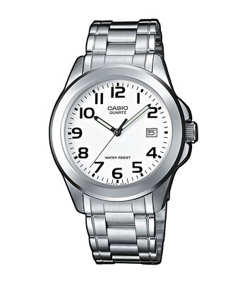 Montre CASIO CASIO COLLECTION MTP-1259PD-7BEG Analogue Cadran MINERAL Blanc Bracelet Acier inoxydable Acier BOUCLE DEPLOYANTE