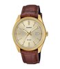 Montre CASIO CASIO COLLECTION Homme MTP-1302PGL-9AVEF Analogue Cadran MINERAL Or Bracelet Cuir Marron Etanchéité 5BAR