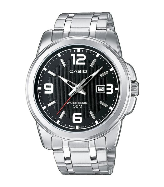Montre CASIO CASIO COLLECTION Homme MTP-1314PD-1AVEF Analogue Cadran MINERAL Noir Bracelet Acier inoxydable Acier BOUCLE DEPLOYANTE Etanchéité 5BAR