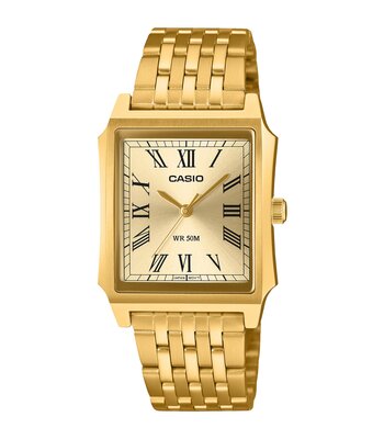 Montre CASIO CASIO COLLECTION Homme MTP-B190G-9BVEF Analogique Cadran Minéral Or Bracelet Acier inoxydable Or Clip / clasp Etanchéité 5 ATM