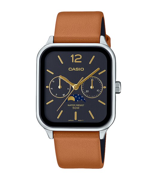 Montre CASIO CASIO COLLECTION Unisexe MTP-M305L-1AVER Analogique Cadran Saphir Noir Bracelet Acier inoxydable Acier Boucle déployante Etanchéité 10 BA
