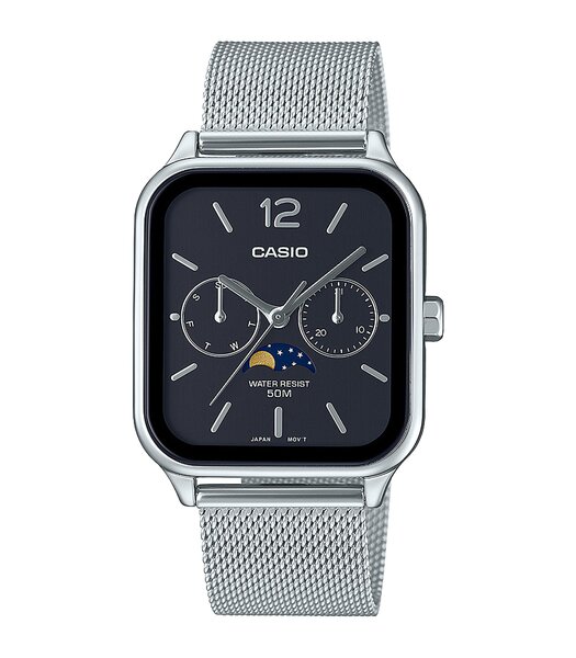 Montre CASIO CASIO COLLECTION Unisexe MTP-M305M-1AVER Analogique Cadran Saphir Noir Bracelet Acier inoxydable Acier Boucle déployante Etanchéité 10 BA