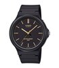 Montre CASIO CASIO COLLECTION Homme MW-240-1E2VEF Analogue Cadran Acrylique Noir Bracelet RESINE Noir Boucle ardillon Etanchéité 5BAR
