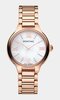 Horloge PONTIAC LEICESTER Dames P10071 Analoog Behuizing Saffier Wit Bracelette Roestvrij staal Roségoudkleurig BOUCLE DEPLOYANTE Etanchéiteiten 5ATM