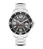 Montre PONTIAC DEEP WATER Homme P20034 Analogique Cadran Saphir Noir Bracelet Acier inoxydable Argenté Boucle déployante Etanchéité 20 ATM