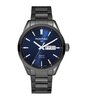 Horloge PONTIAC VICTOR Heren P20110 Analoog Behuizing Saffier Blauw Bracelette Staal Zwart Boucle déployante Etanchéiteiten 10BAR