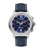 Horloge PONTIAC HENRY Heren P40026 Analoog Behuizing Saffier Blauw Bracelette Leer Blauw Boucle ardillon Etanchéiteiten 5 ATM