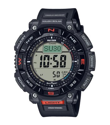 Montre CASIO PROTREK Homme PRG-340-1ER Analogique Cadran Saphir Noir Bracelet Acier inoxydable Acier Boucle déployante Etanchéité 10 BAR
