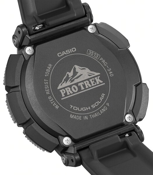 Montre CASIO PROTREK Homme PRG-340-1ER Analogique Cadran Saphir Noir Bracelet Acier inoxydable Acier Boucle déployante Etanchéité 10 BAR