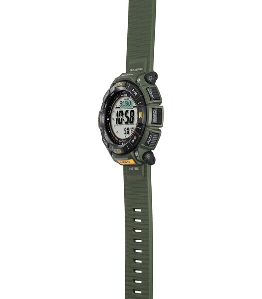 Montre CASIO PROTREK Homme PRG-340-3ER Analogique Cadran Saphir Noir Bracelet Acier inoxydable Acier Boucle déployante Etanchéité 10 BAR