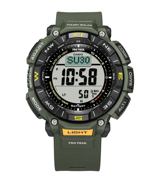 Montre CASIO PROTREK Homme PRG-340-3ER Analogique Cadran Saphir Noir Bracelet Acier inoxydable Acier Boucle déployante Etanchéité 10 BAR