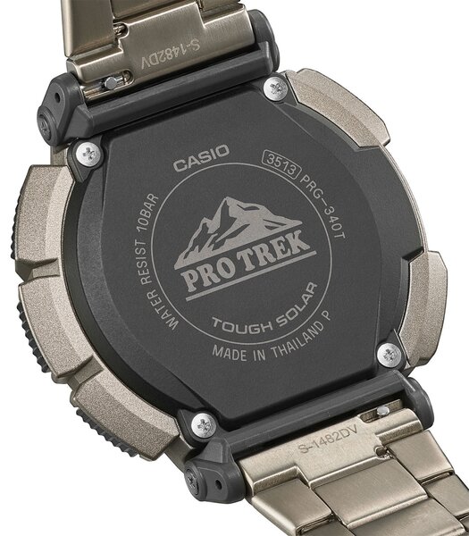 Montre CASIO PROTREK Homme PRG-340T-7ER Digital Cadran MINERAL Gris Bracelet Titane Argenté Boucle déployante Etanchéité 10BAR