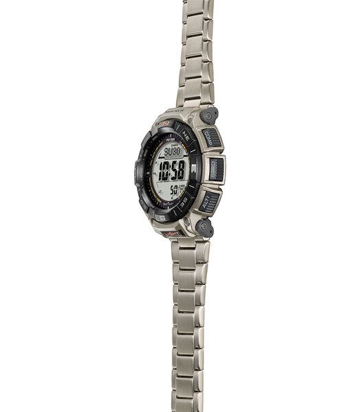 Montre CASIO PROTREK Homme PRG-340T-7ER Digital Cadran MINERAL Gris Bracelet Titane Argenté Boucle déployante Etanchéité 10BAR