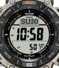 Montre CASIO PROTREK Homme PRG-340T-7ER Digital Cadran MINERAL Gris Bracelet Titane Argenté Boucle déployante Etanchéité 10BAR