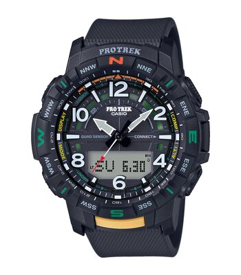 Montre CASIO PROTREK Homme PRT-B50-1ER Digital Cadran Minéral Noir Bracelet Résine Noir Boucle ardillon Etanchéité 10 BAR