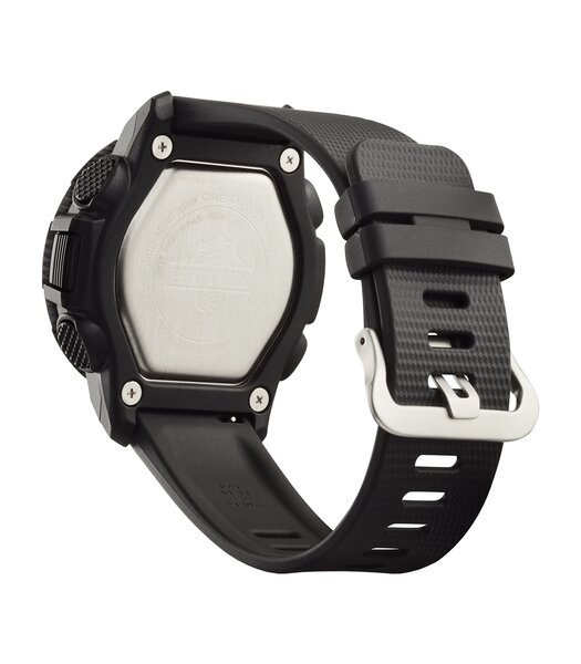 Horloge CASIO PROTREK Heren PRT-B50-1ER Digitaal Behuizing Mineraal Zwart Bracelette Hars Zwart Boucle ardillon Etanchéiteiten 10 BAR