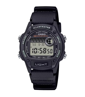 Montre CASIO CASIO COLLECTION Homme W-220H-1AVEF Digital Cadran Acrylique Noir Bracelet Résine Noir Etanchéité 5BAR