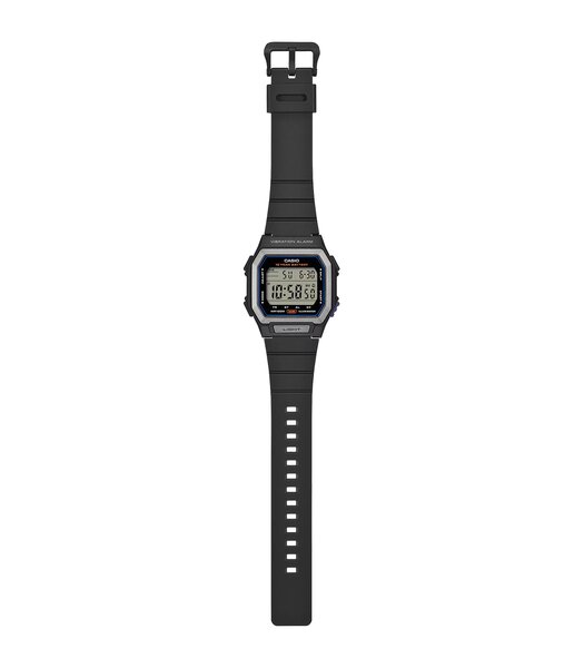 Horloge CASIO CASIO COLLECTION Unisex W-738H-1AVEF Digitaal Behuizing Hars Zwart Bracelette Hars Zwart Etanchéiteiten 10 ATM